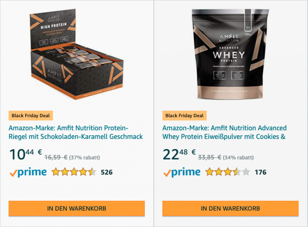 37% Rabatt auf Amazon Riegel und Whey | Suppligator.de