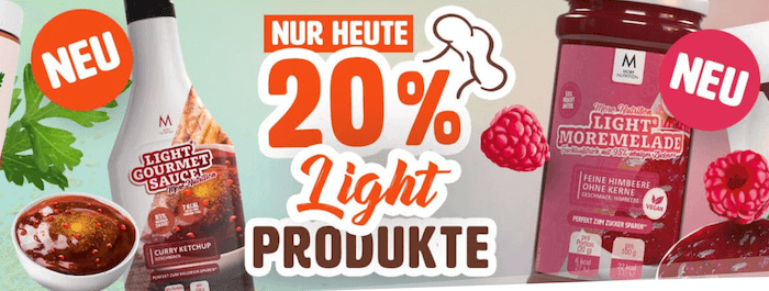20% auf alle Light Produkte bei More Nutrition | Suppligator.de