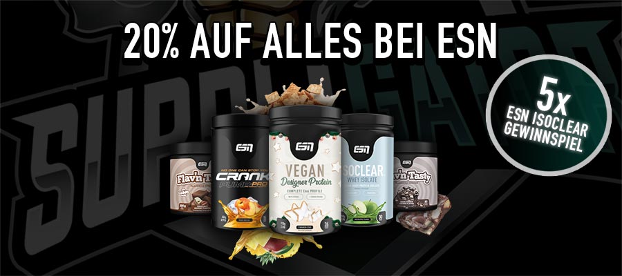 20% auf alles bei neuer ESN Rabattaktion