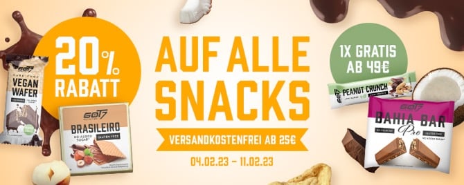 20% Rabatt bei GOT7 Snacks-Aktion | Suppligator.de