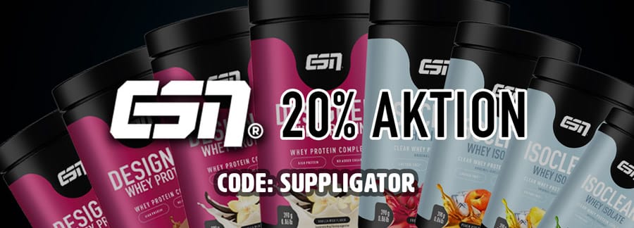 20% ESN Aktion auf Proben, Riegel und neue Designer Whey & ISOCLEAR Dosen