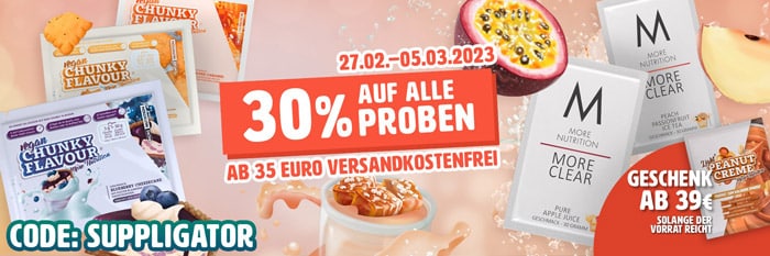 More Nutrition Probenaktion mit 30% Rabatt + Starterbundle | Suppligator.de