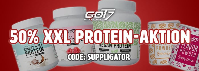 GOT7 wird geschlossen Teil 2 – 50% Rabatt auf Proteine, Flavor und Gewürze (24h) | Suppligator.de