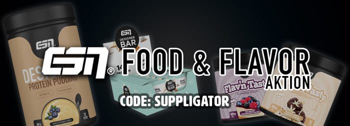 ESN Food & Flavor Wochenaktion + Launch | Suppligator.de