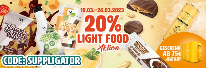 20% Light Food Wochenaktion bei More Nutrition + Launch neuer Produkte | Suppligator.de