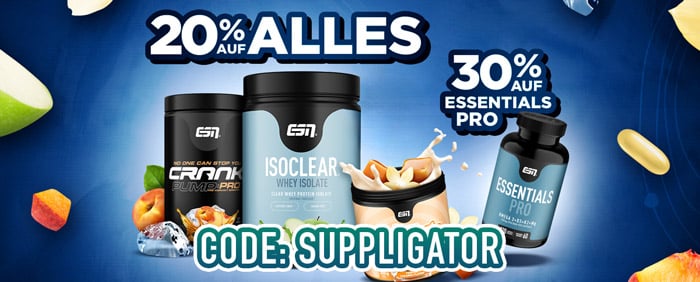 20% auf alles bei ESN + 30% auf Essentials Pro