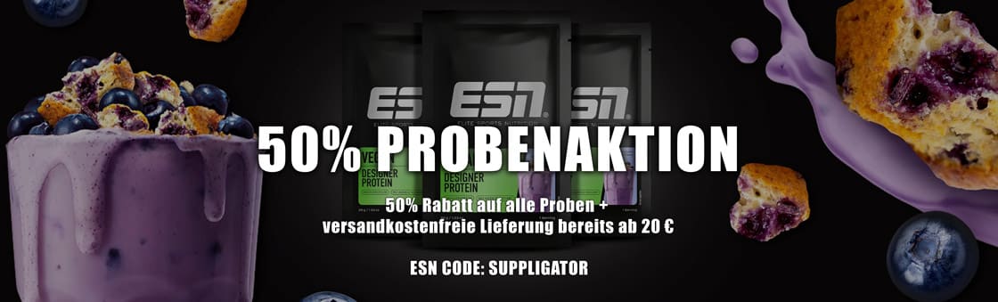 50% ESN Probenaktion mit versandkostenfreier Lieferung ab 20 Euro