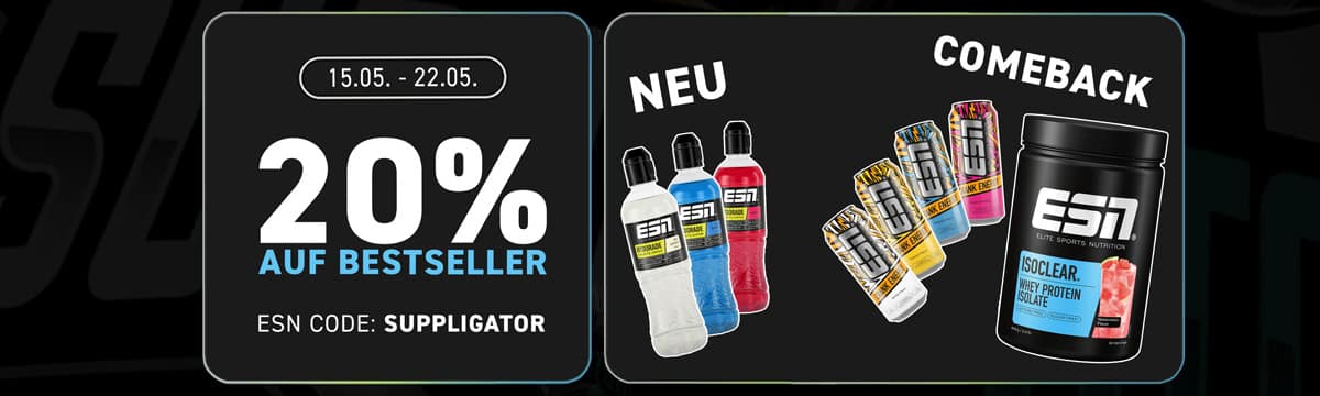 Bis zu 30% Rabatt bei ESN Bestseller Aktion + Launch der neuen ESN HYDORADE