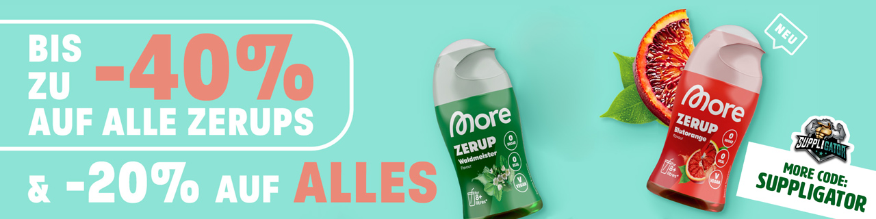 20% auf alles bei More + bis zu 40% auf Zerups im Staffelrabatt