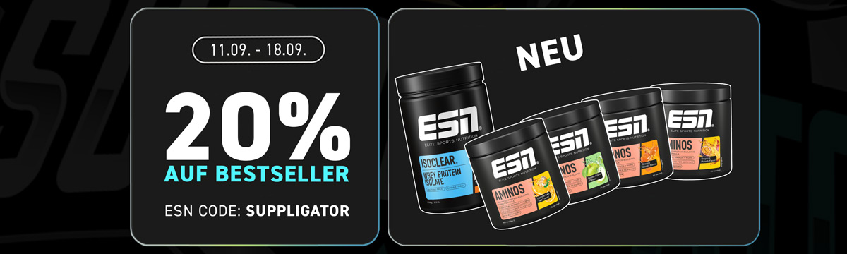 20% auf alle ESN Bestseller + große ISOCLEAR Geburtstagsverlosung und viele Launches