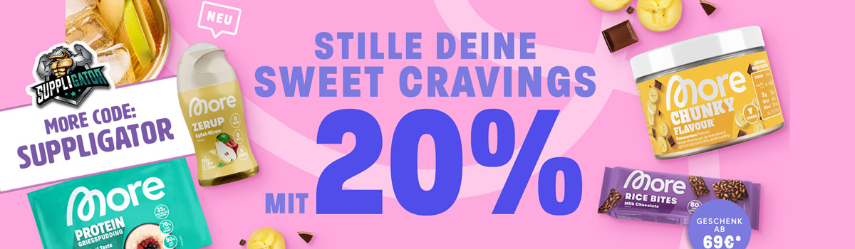20% auf Zuckersparer bei More Sweet Cravings Aktion + Launch neuer Produkte