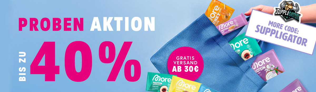 Bis zu 40% Rabatt bei More Probenaktion & gratis Versand ab 30 Euro