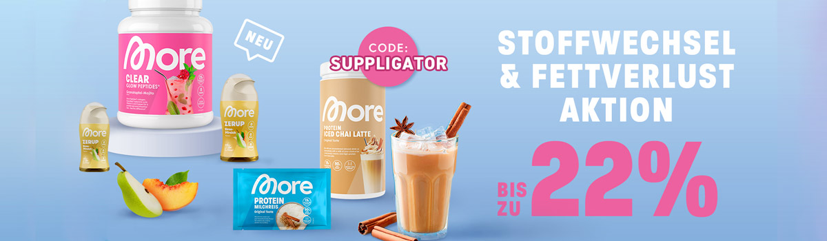 Bis zu 22% Rabatt auf Proteine und Zerup bei More Stoffwechsel & Fettverlust Aktion