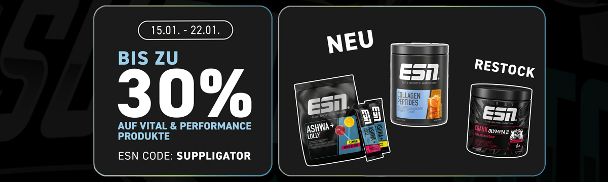 Bis zu 30% bei ESN Performance & Vitalaktion mit Launch des Ashwa+ Lolly