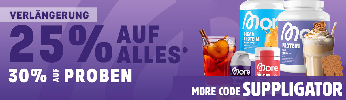 25% auf alles bei More Verlängerung + Iced Coffee Special