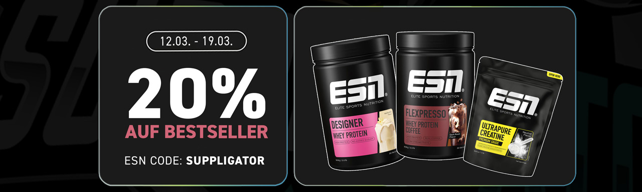 20% auf alle ESN Bestseller + Release des neuen Muscle Gainers