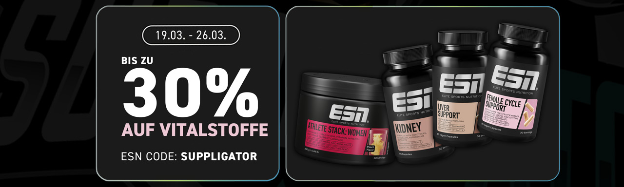 Bis zu 30% auf Performance und Vitalstoffe bei ESN mit vielen Launches