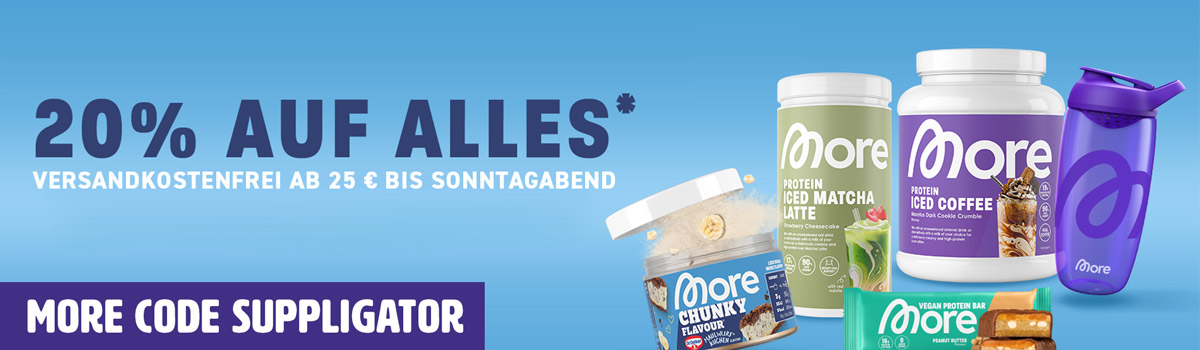20% auf alles bei More mit Chunky Flavour Maulwurf Kuchen und mehr!