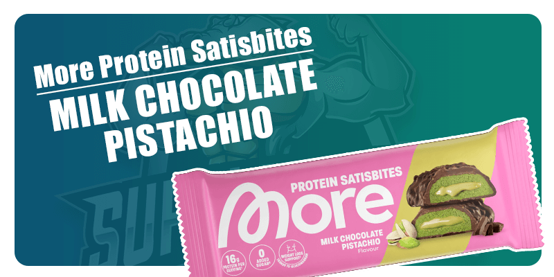 More Protein Satisbites Milk Chocolate Pistachio 🥛🍫
