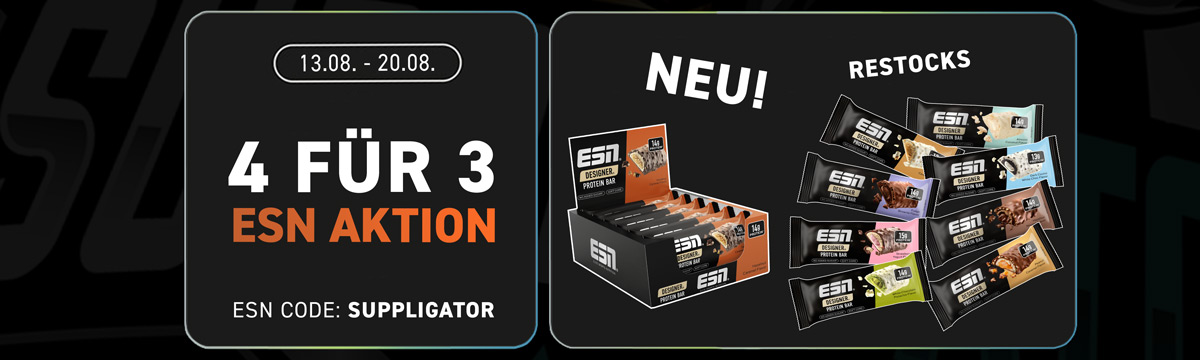 4 für 3 Aktion bei ESN mit Launch des Designer Bar Hazelnut Caramel