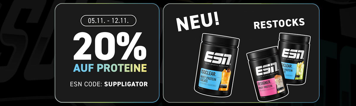 20% auf Proteine bei ESN mit Top-Restocks