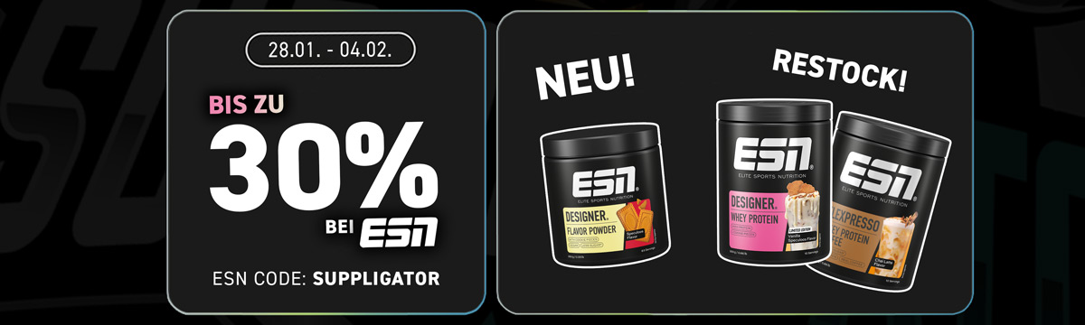 ESN Proteine & Food Aktion mit bis zu 30% Rabatt