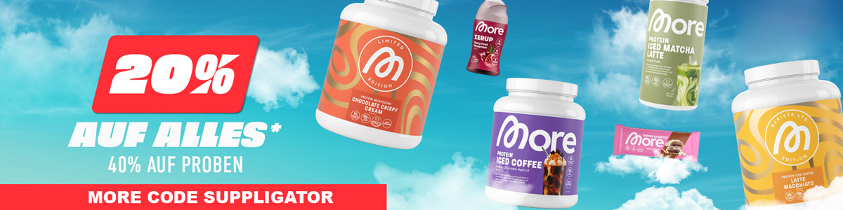 20% auf alles bei More + 40% auf Proben und viele Highlights