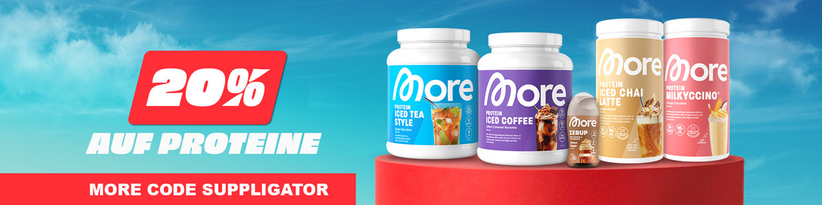20% auf Proteine, Zerup Barista und Shaker bei More mit einigen Launches