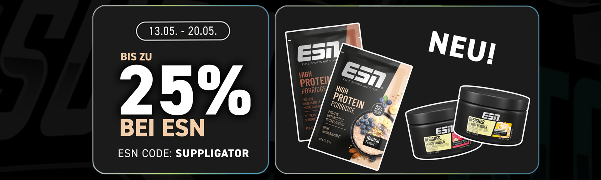 Bis zu 25% bei ESN mit vielen neuen Produkten