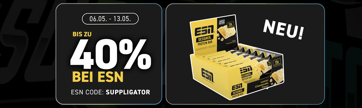 Bis zu 40% auf alles bei ESN mit Launch des neuen Designer Bars in Lemon Cheesecake