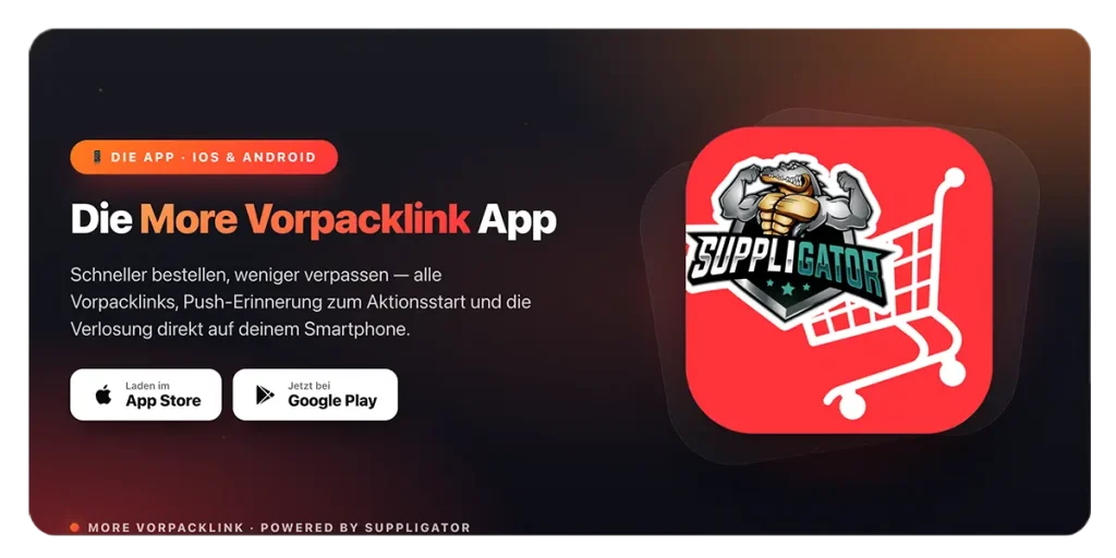 More Vorpacklink App – Immer aktuell an einem Ort