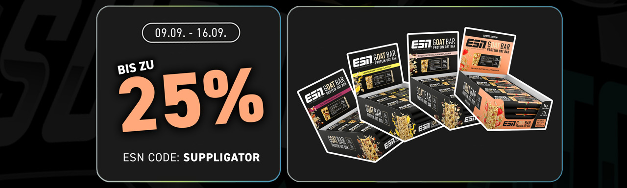 Bis zu 25% bei ESN GOAT Bar Week