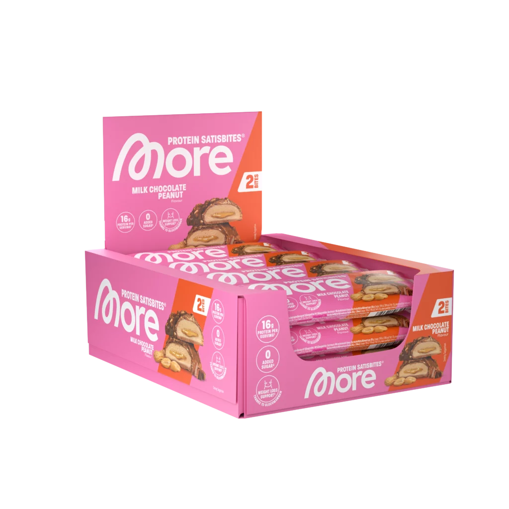 More Protein Satisbites Milk Chocolate Peanut – Packshot