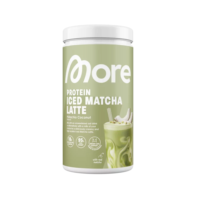 More Protein Iced Matcha Latte Pistachio Coconut