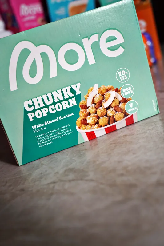 More Chunky Popcorn – White Almond Coconut